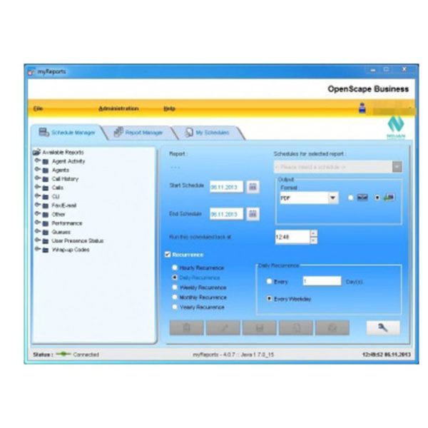 لایسنس OpenScape Business myReports برای مرکز تماس و مجموعه UCمدل: L30250-U622-B669