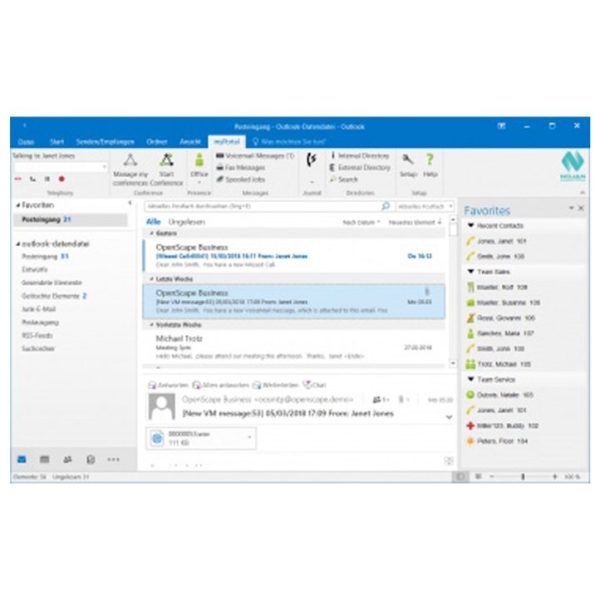 مجوز (OpenScape Business myPortal for Outlook (Groupware User( برای مدل L30250-U622-B666)